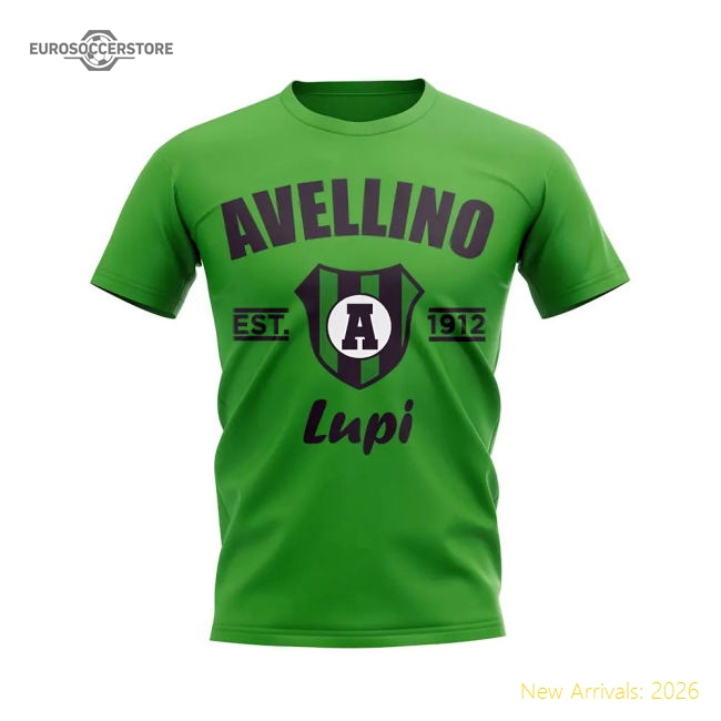 Avellino Established Football T-Shirt (Green)-Football Shirts Shop