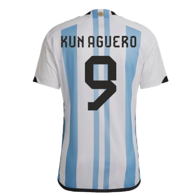 2022-2023 Argentina Home Shirt (KUN AGUERO 9)-Football Shirts Shop