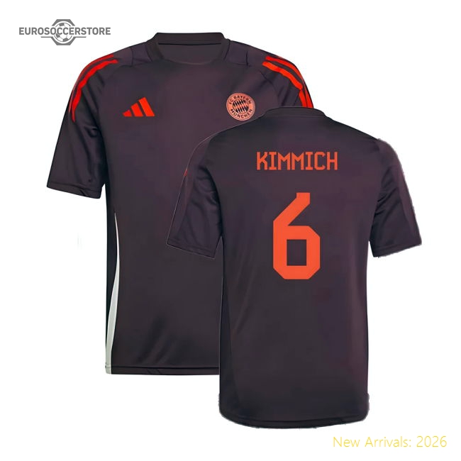 2024-2025 Bayern Munich Training Shirt (Shadow Maroon) - Kids (Kimmich 6)-Football Shirts Shop