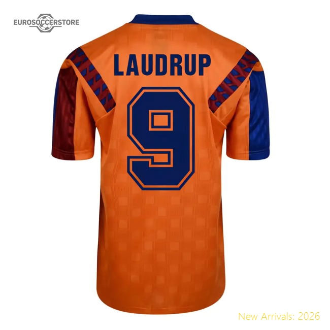 Score Draw Barcelona 1992 Away Shirt (Laudrup 9)-Football Shirts Shop