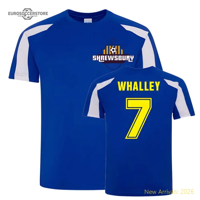 Shaun Whalley Shrewsbury Sports Training Jersey (Blue)-Football Shirts Shop