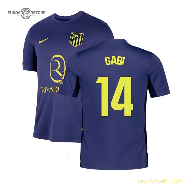 2025-2026 Atletico Madrid Away Shirt (Gabi 14)-Football Shirts Shop