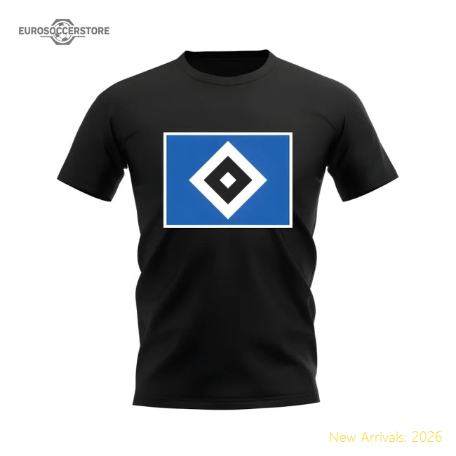 Hamburg Badge T-Shirt (Black)-Football Shirts Shop