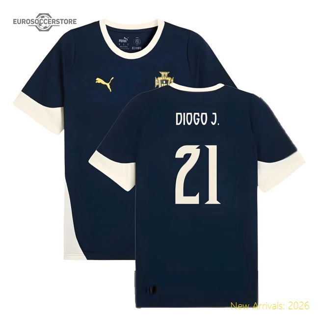 2025-2026 Portugal Training Jersey (Persian Blue) (Diogo J. 21)-Football Shirts Shop