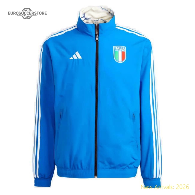 2023-2024 Italy Reversible Anthem Jacket (Blue)-Football Shirts Shop