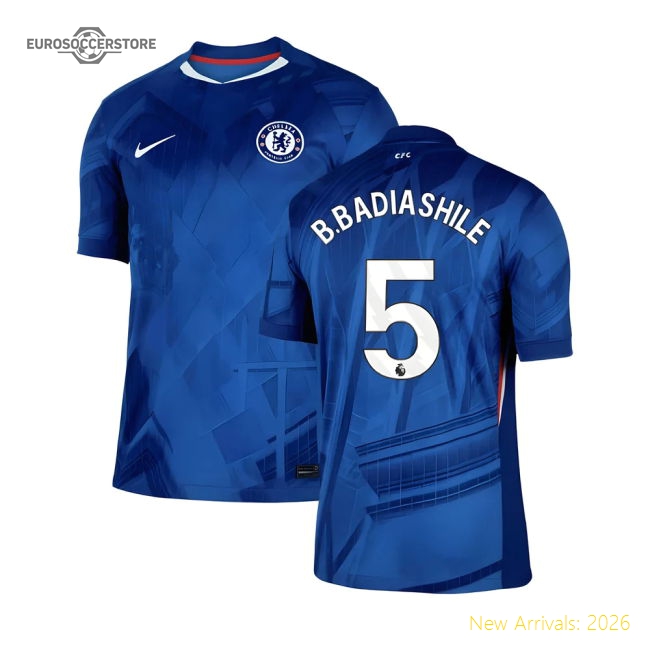 2025-2026 Chelsea Home Shirt (B.Badiashile 5)-Football Shirts Shop
