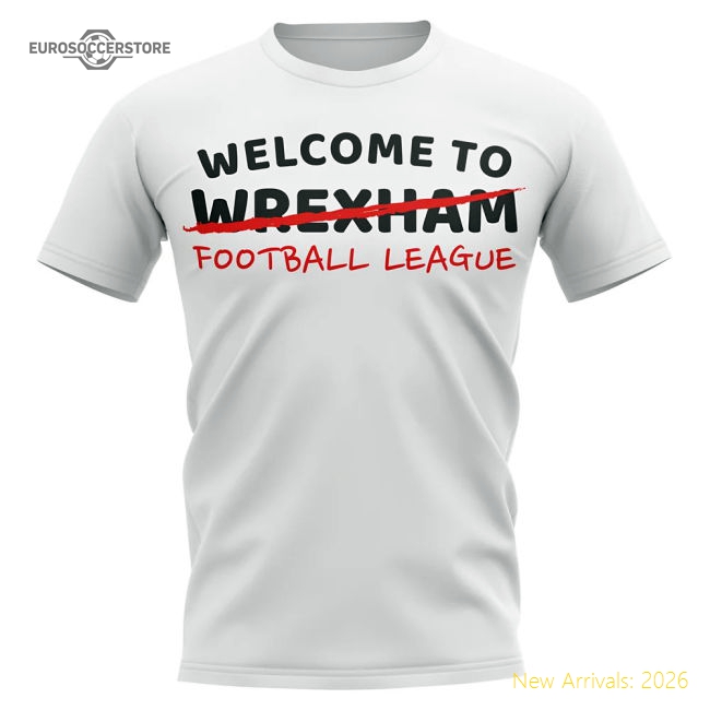 Wrexham Football League T-Shirt (White)-Football Shirts Shop