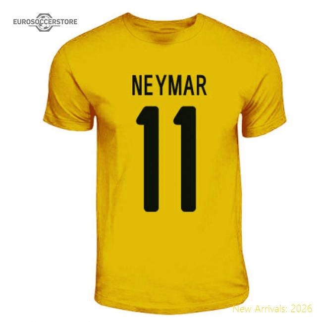 Neymar Brazil Hero T-shirt (yellow)-Football Shirts Shop