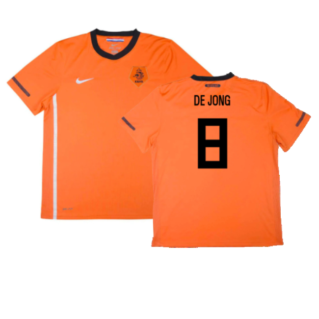 Holland 2010-11 Home Shirt ((Excellent) S) (De Jong 8)-Football Shirts Shop