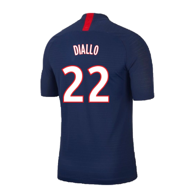 PSG 2019-20 Home Nike Vaporknit Shirt ((Mint) S) (Diallo 22)-Football Shirts Shop