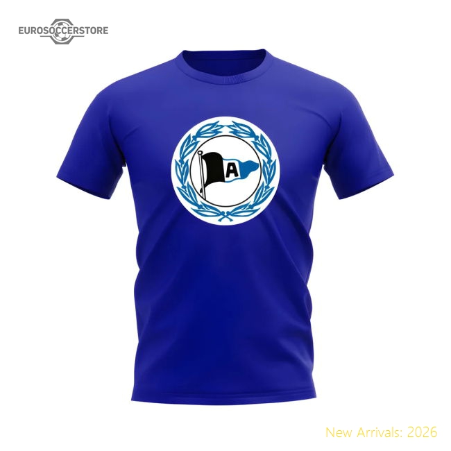 Arminia Bielefeld Badge T-Shirt (Royal Blue)-Football Shirts Shop