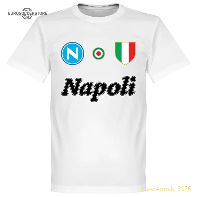 Napoli Team T-Shirt - White-Football Shirts Shop