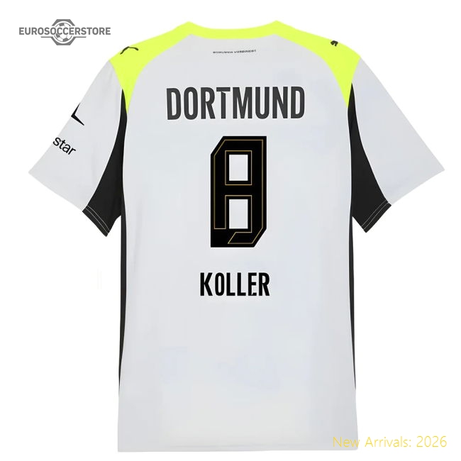 2025-2026 Borussia Dortmund Away Shirt (Koller 8)-Football Shirts Shop