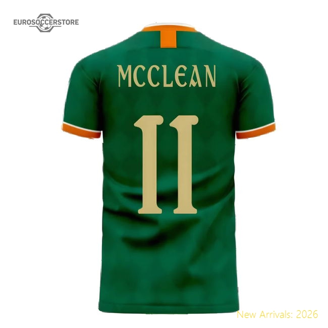 Ireland 2025-2026 Classic Concept Football Kit (Libero) (MCCLEAN 11)-Football Shirts Shop