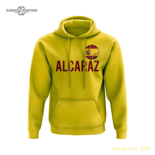 Carlos Alcaraz Spain Name Hoody (Yellow)-Football Shirts Shop