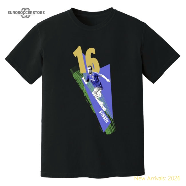 Arjen Robben Chelsea Premier League Legend T-Shirt (Black)-Football Shirts Shop