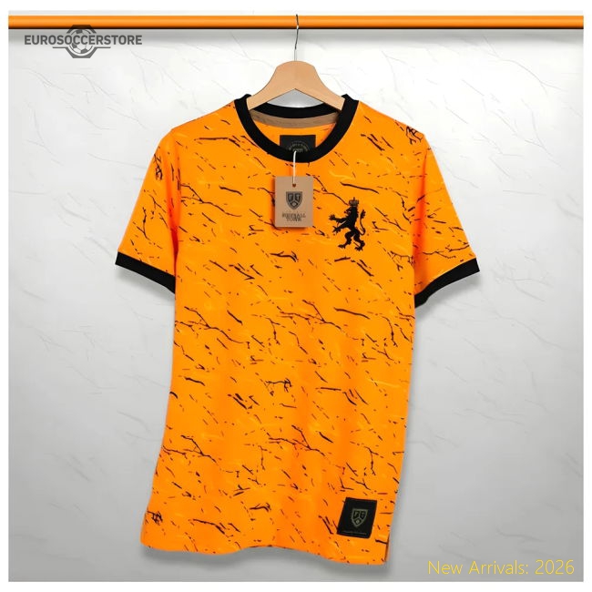 Holland Marble De Leeuw Home Retro Football Shirt-Football Shirts Shop