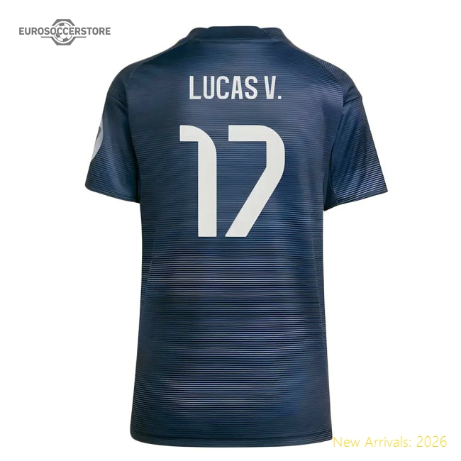 2025-2026 Real Madrid Authentic Away Shirt (Womens) (Lucas V. 17)-Football Shirts Shop