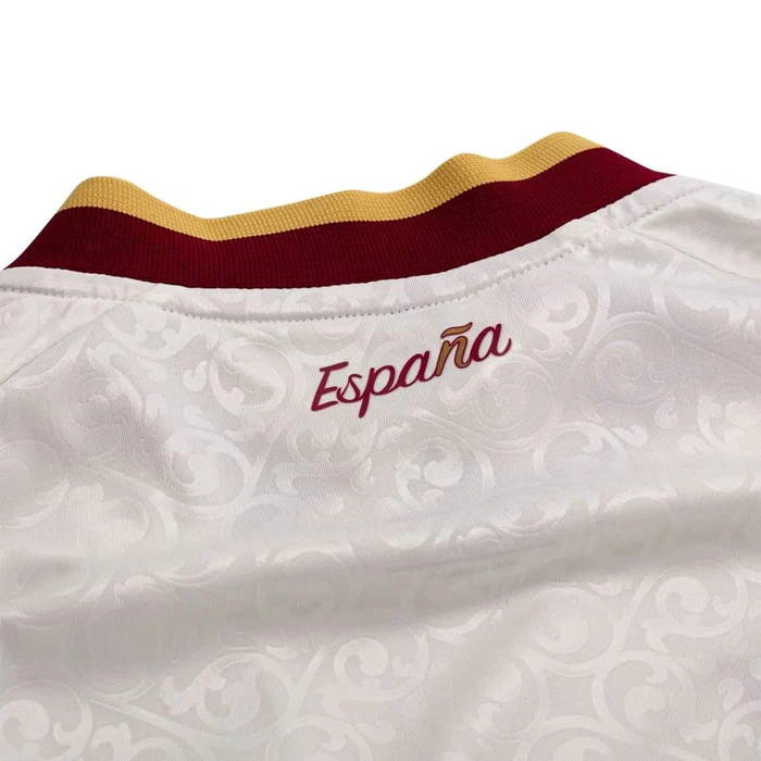 Men's Spain Away Shirt 2026 – Pure White & Crimson Football Supporter Jersey
