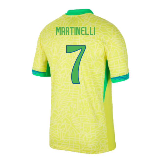 2024-2025 Brazil Home Shirt (Martinelli 7)-Football Shirts Shop