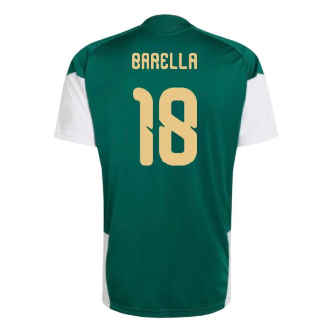 2026-2027 Italy Training Jersey (Green) (Barella 18)-Football Shirts Shop