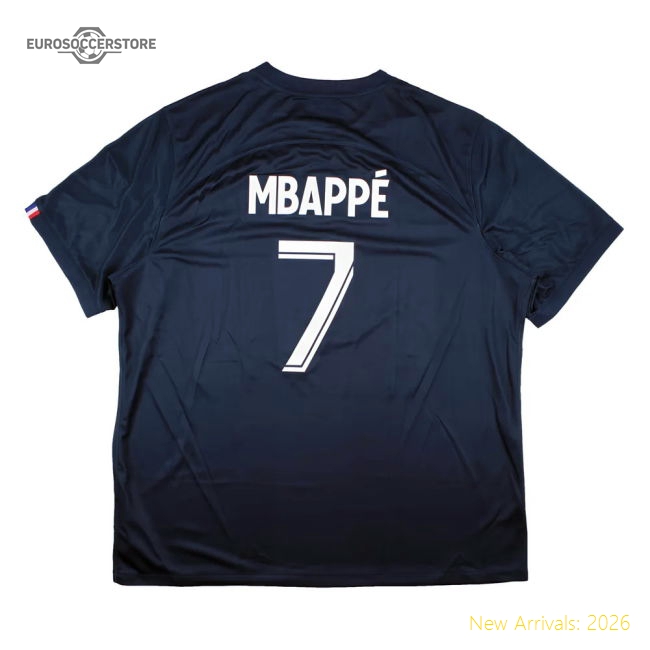 PSG 2022-23 Home Shirt (Sponsorless) (XXL) Mbappe #7 (BNWT)-Football Shirts Shop