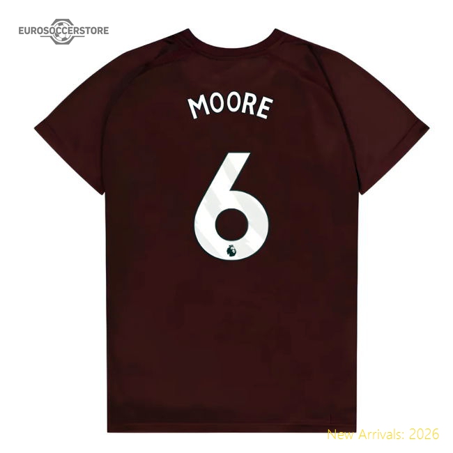 West Ham United Poly T-Shirt (Claret/Blue) - Kids (Moore 6)-Football Shirts Shop