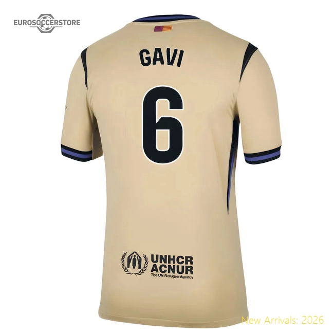 2025-2026 Barcelona Away Shirt (Gavi 6)-Football Shirts Shop
