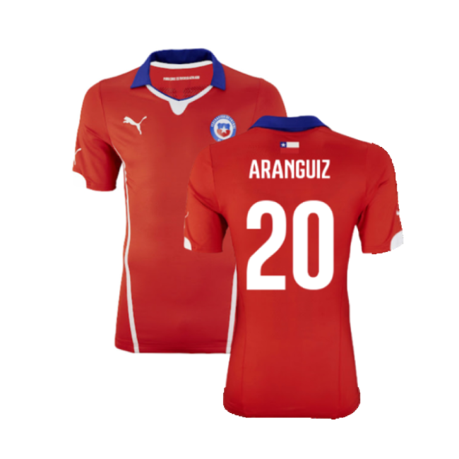 Chile 2014-15 Home Shirt ((Excellent) XL) (Aranguiz 20)-Football Shirts Shop