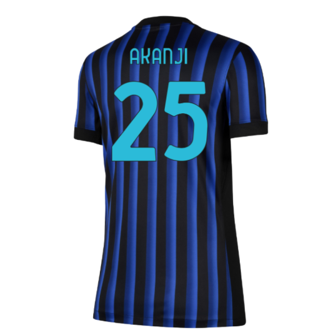 2025-2026 Inter Milan Home Shirt (Womens) (Akanji 25)-Football Shirts Shop