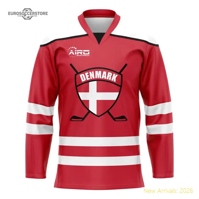 Denmark Home Ice Hockey Shirt-Football Shirts Shop