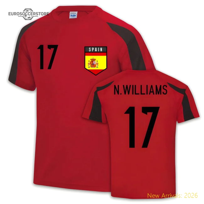 Spain Sports Training Jersey (Nico Williams)-Football Shirts Shop