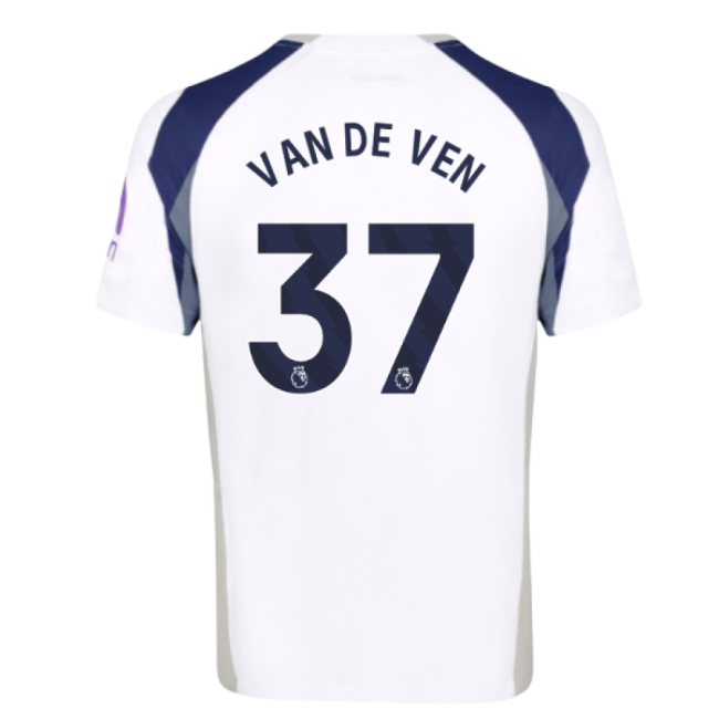 2025-2026 Tottenham Hotspur Home Shirt (Van De Ven 37)-Football Shirts Shop