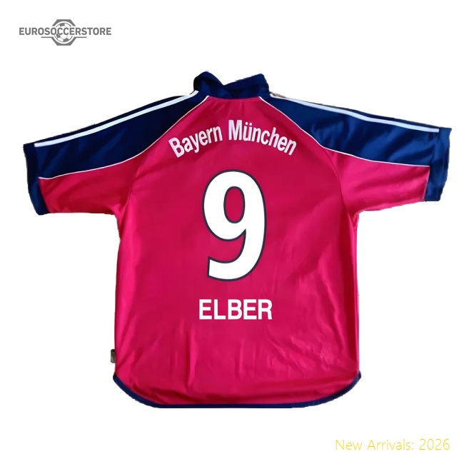 Bayern Munich 1999-01 Home Shirt ((Excellent) S) (Elber 9)-Football Shirts Shop