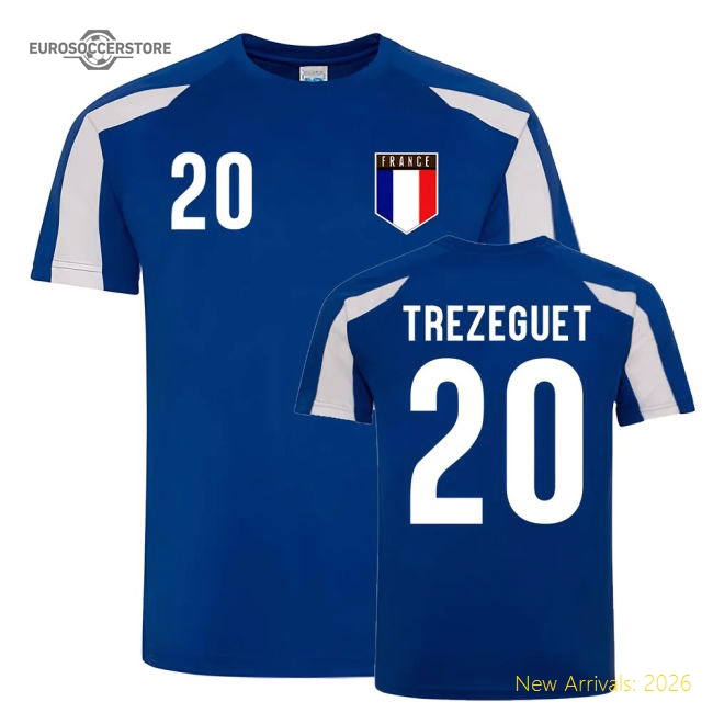 David Trezeguet France Sports Training Jersey (Blue-White)-Football Shirts Shop