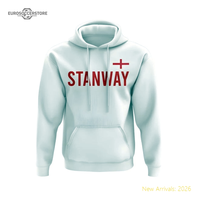Georgia Stanway England Name Hoody (White)-Football Shirts Shop