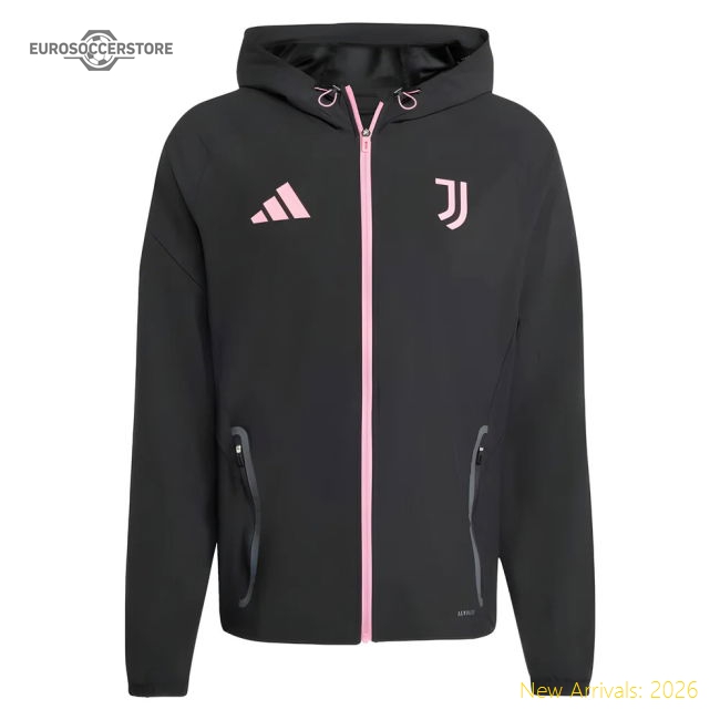 2025-2026 Juventus Competition Vis Tech Jacket (Black)-Football Shirts Shop