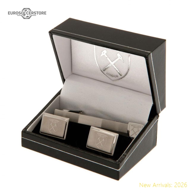 West Ham United FC Tie Slide & Cufflink Set-Football Shirts Shop