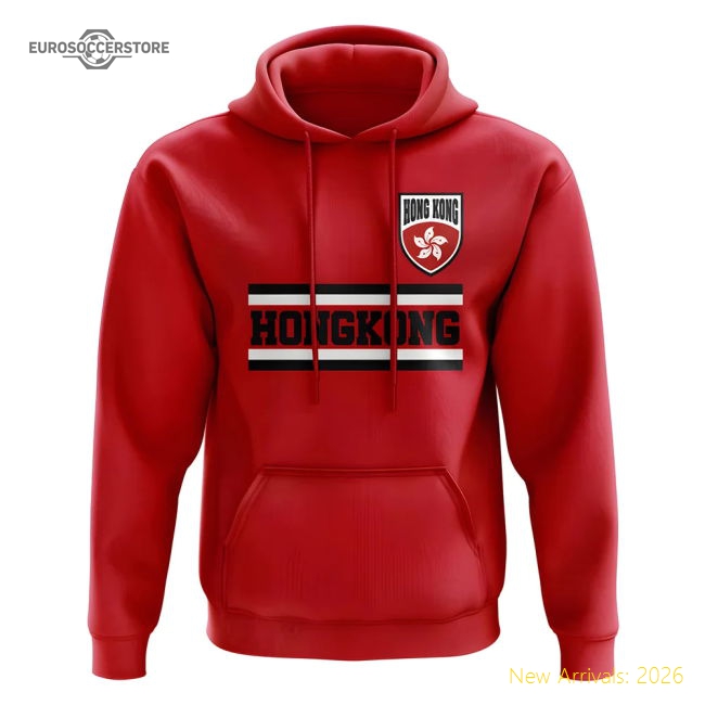 Hong Kong Core Football Country Hoody (Red)-Football Shirts Shop