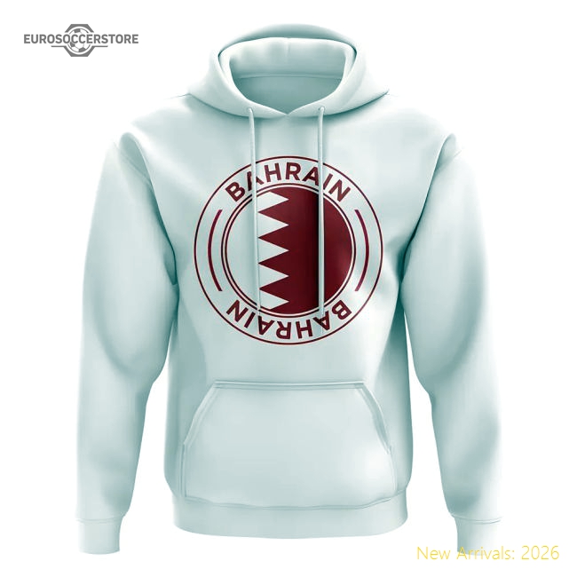 Bahrain Football Badge Hoodie (White)-Football Shirts Shop