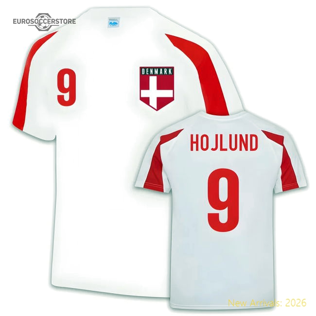 Denmark Sports Training Jersey (Rasmus Hojlund 9)-Football Shirts Shop