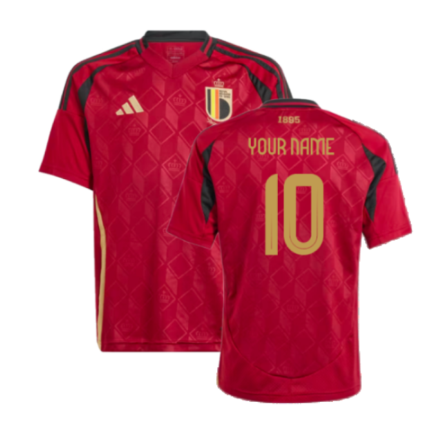 2024-2025 Belgium Home Shirt (Kids) (Your Name)-Football Shirts Shop