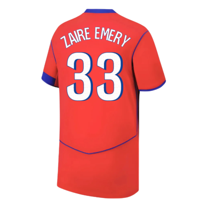 2025-2026 PSG Third Shirt (Kids) (Zaire Emery 33)-Football Shirts Shop