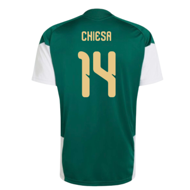 2026-2027 Italy Training Jersey (Green) (Chiesa 14)-Football Shirts Shop