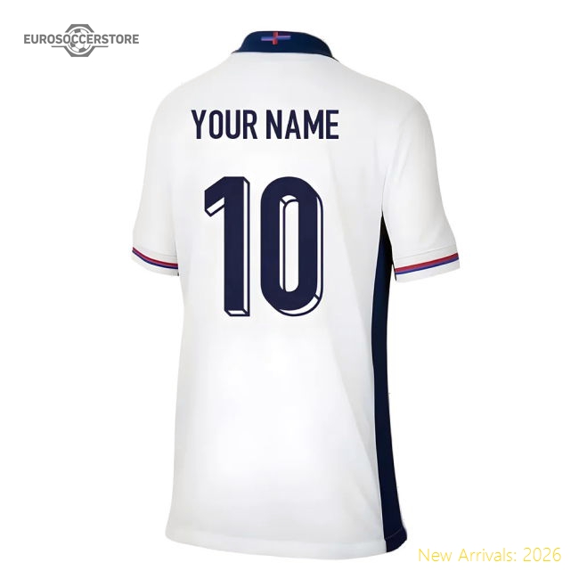 2024-2025 England Home Shirt (Kids) (Your Name)-Football Shirts Shop