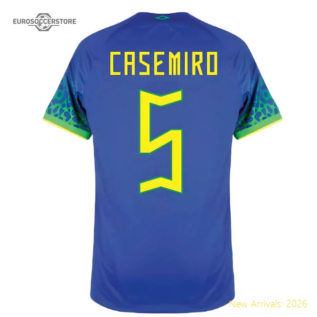 2022-2023 Brazil Away Shirt (CASEMIRO 5)-Football Shirts Shop