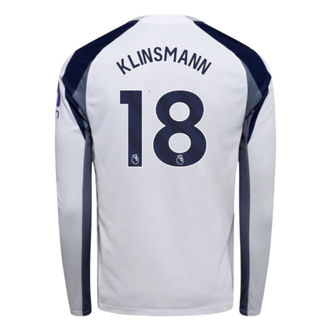 2025-2026 Tottenham Long Sleeve Home Shirt (Klinsmann 18)-Football Shirts Shop