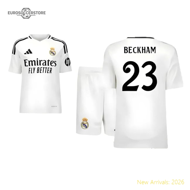2024-2025 Real Madrid Home Youth Kit (Beckham 23)-Football Shirts Shop
