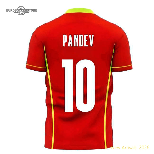 North Macedonia 2025-2026 Home Concept Shirt (Libero) (Pandev 10)-Football Shirts Shop
