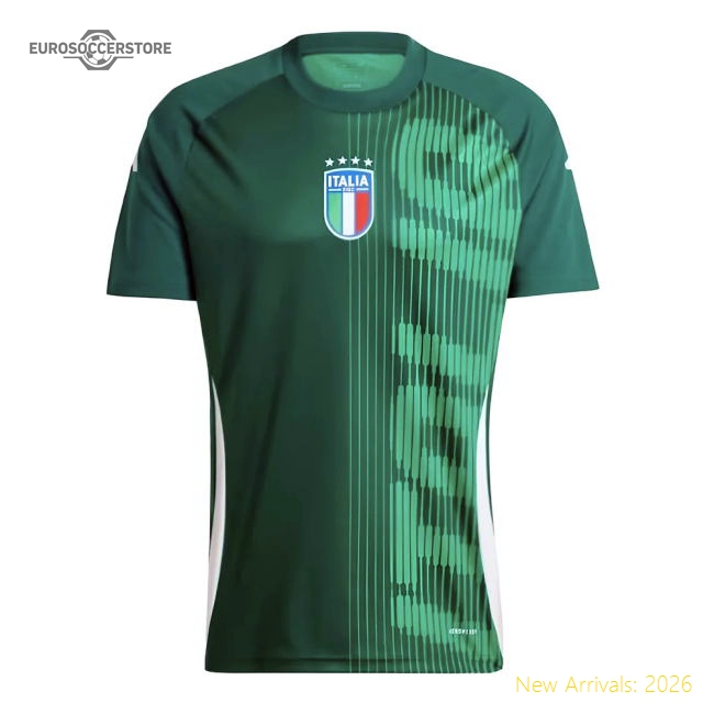 2024-2025 Italy Pre-Match Shirt (Green) (Your Name)-Football Shirts Shop